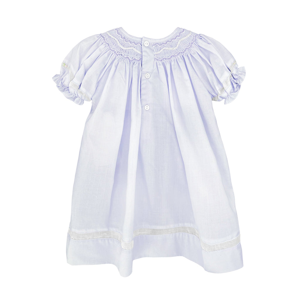 Smocked Daygown with Voile Insert - Petit Ami & Zubels All Baby! Dress