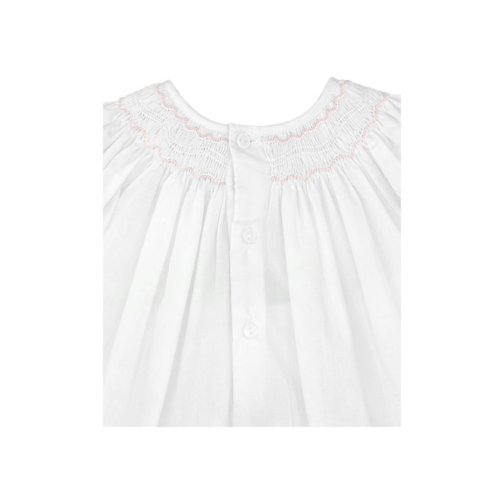 Smocked Daygown with Voile Insert - Petit Ami & Zubels All Baby! Dress