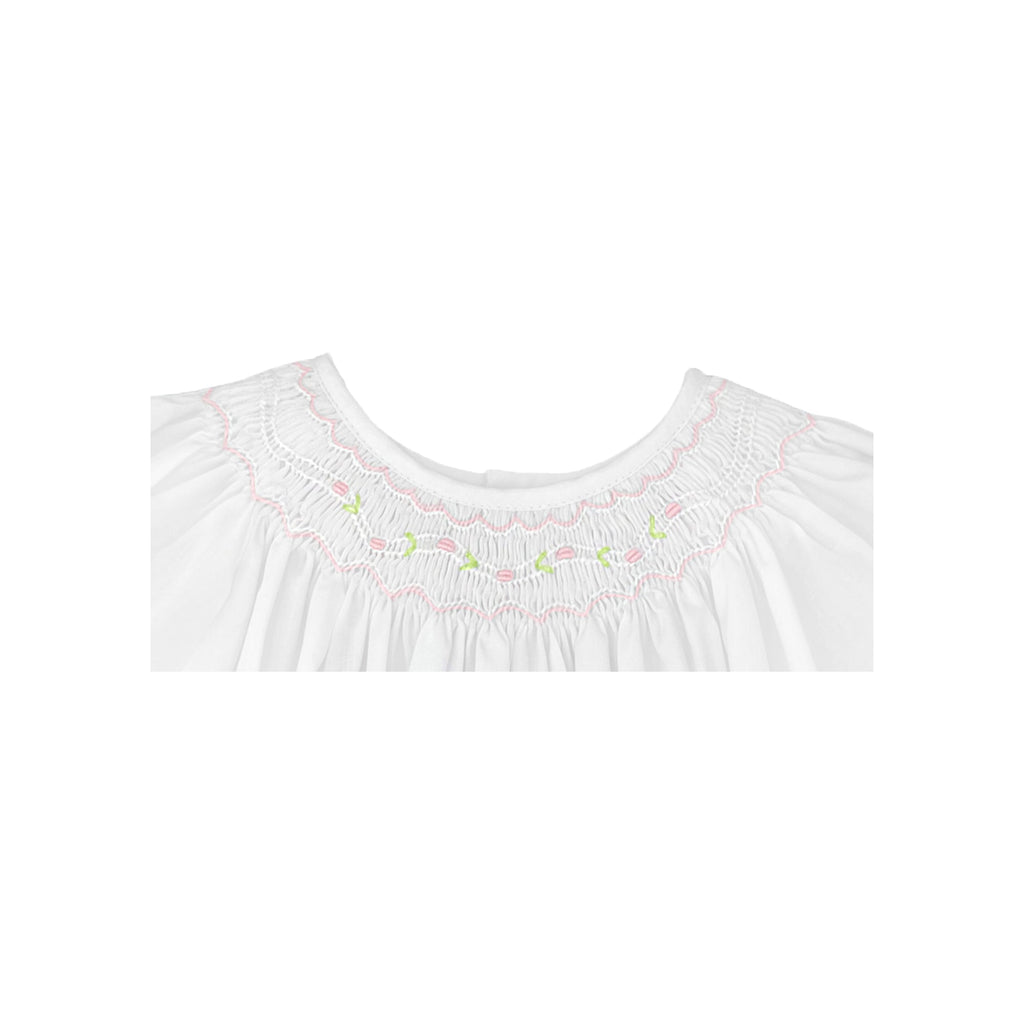 Smocked Daygown with Voile Insert - Petit Ami & Zubels All Baby! Dress